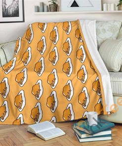 Gudetama Sherpa Fleece Blanket Gifts for Family, for Couple