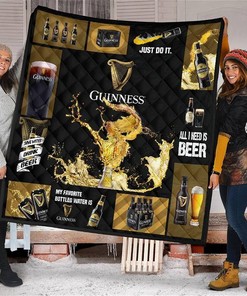 Guinness All I Need Is Beer Gift Idea Quilt