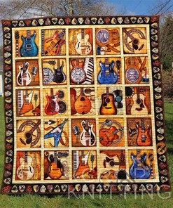 Guitar 1 Quilt Blanket Bedding Set