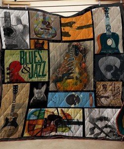 Guitar Blues And Jazz Quilt Blanket Bedding Set