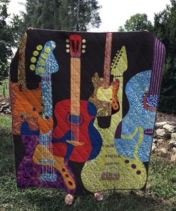 Guitar Quilt Blanket Bedding Set for Home Décor
