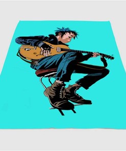 Guitarist Gorillaz Sherpa Fleece Blanket Gifts for Family, for Couple