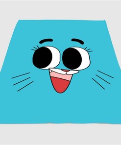Gumbal Watterson Face Sherpa Fleece Blanket Gifts for Family, for Couple