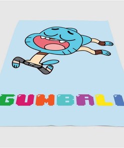 Gumball Flying Sherpa Fleece Blanket Gifts for Family, for Couple