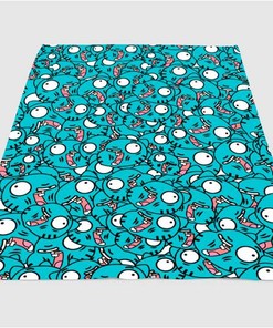 Gumball Pattern Sherpa Fleece Blanket Gifts for Family, for Couple