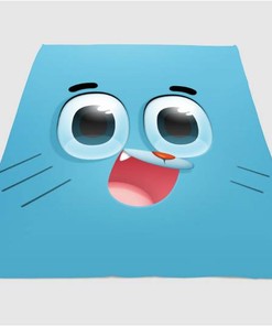 Gumball Watterson Blue Sherpa Fleece Blanket Gifts for Family, for Couple