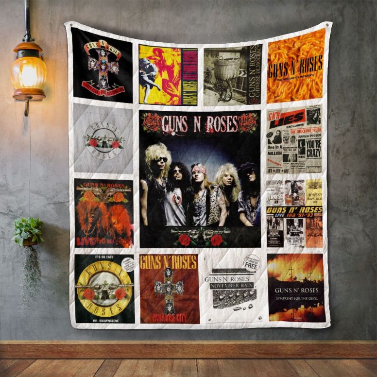 Gun N' Roses Rock Album Quilt Blanket Bedding Set