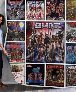 Gwar Albums Retro Quilt Blanket Bedding Set for Home Décor