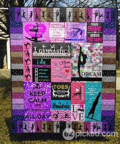 Gymnast Quilt Blanket Bedding Set Tm for Home Décor