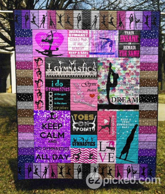 Gymnast Quilt Blanket Bedding Set Tm for Home Décor