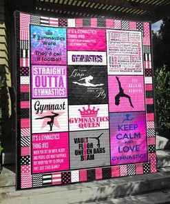 Gymnastics Queen Quilt Blanket Bedding Set Vh07