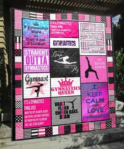 Gymnastics Queen Straight Outta Gymnastic Quilt Blanket Bedding Set