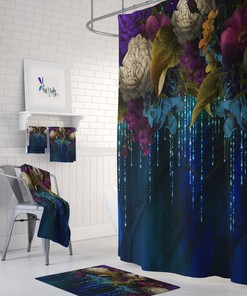 Gypsy Enchantment Shower Curtain, Boho Floral Bathroom Decor