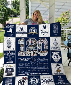 H New York Yankees 120 Quilt Blanket Bedding Set