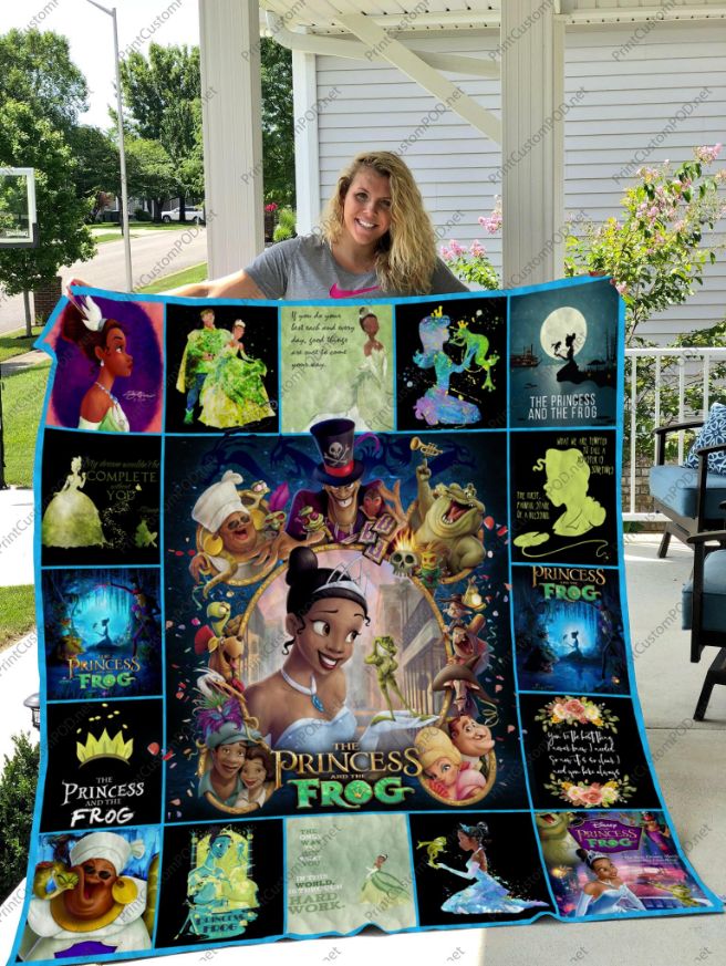 H The Princess And The Frog Quilt Blanket Bedding Set