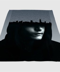 Hacker Mr Robot Rami Malek Sherpa Fleece Blanket Gifts for Family, for Couple