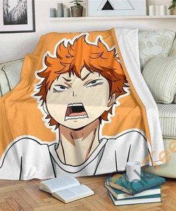 Haikyuu Hinata Sherpa Fleece Blanket Gifts for Family, for Couple
