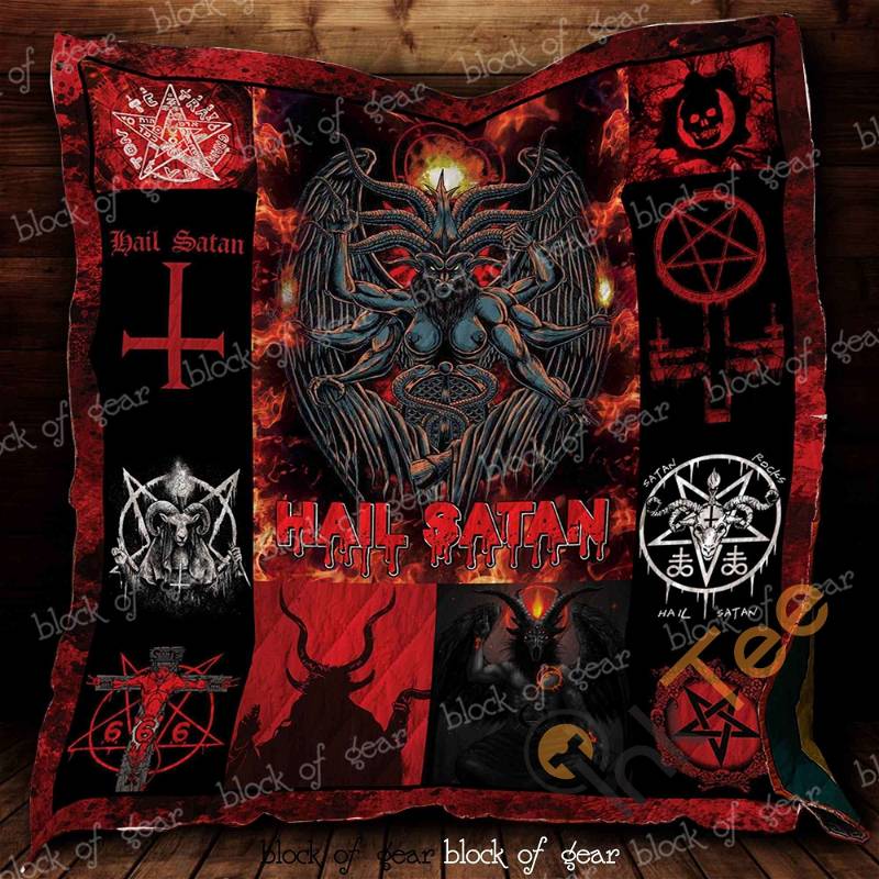 Hail Satan Quilt Blanket Bedding Set
