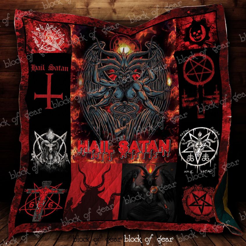 Hail Satan Quilt Blanket Bedding Set for Home Décor