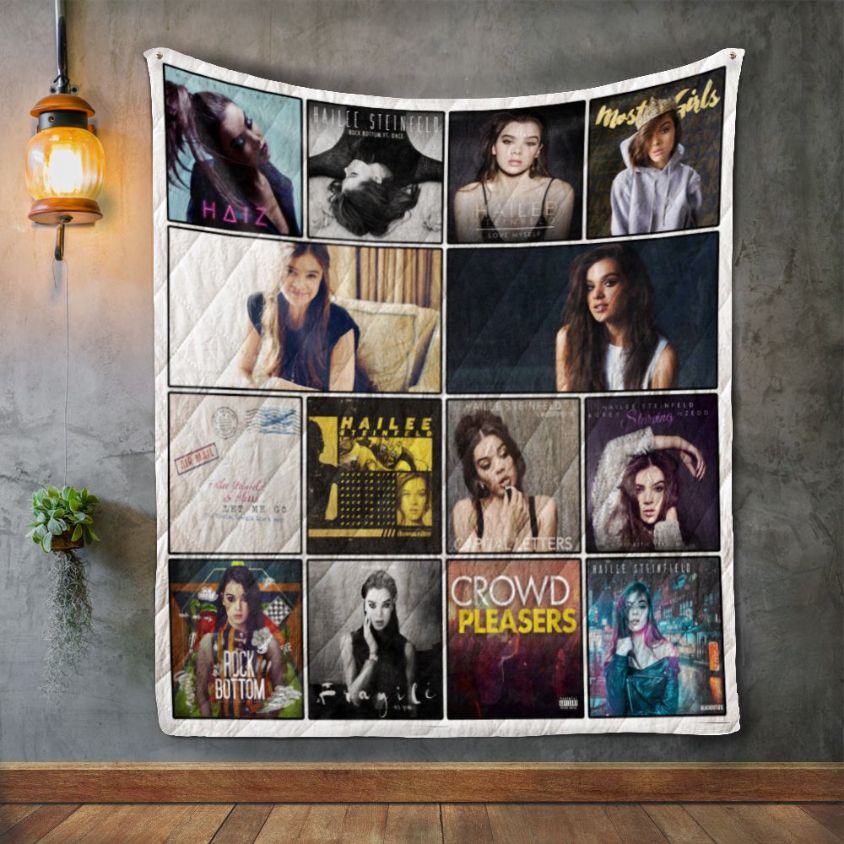 Hailee Steinfeld Album Retro Quilt Blanket Bedding Set