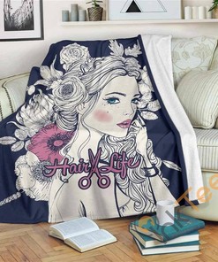 Hair Life Sherpa Fleece Blanket Gifts for Family, for Couple