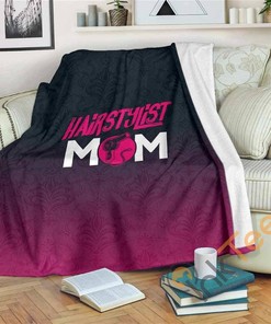 Hairstylist Mom Sherpa Fleece Blanket Gifts for Family, for Couple