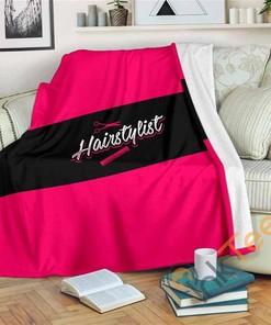 Hairstylist Sherpa Fleece Blanket Gifts for Family, for Couple