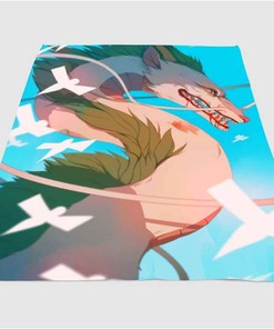 Haku Spirited Away Sherpa Fleece Blanket Gifts for Family, for Couple