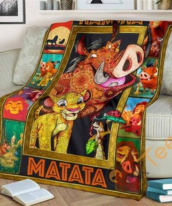 Hakuna Matata Sherpa Fleece Blanket Gifts for Family, for Couple