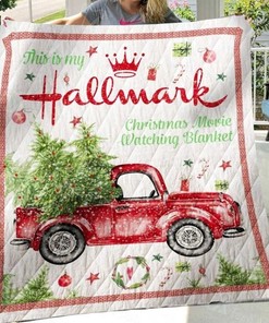 Hallmark Christmas Movie Watching Quilt Blanket Bedding Set