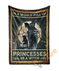Halloween Be A Witch Sherpa Fleece Blanket Gifts for Family, for Couple