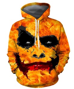 Halloween Clown Face 3D Hoodie Zipper Hoodie