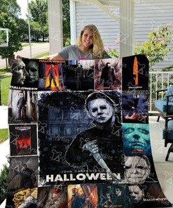 Halloween Michael Myers Quilt Blanket Bedding Set