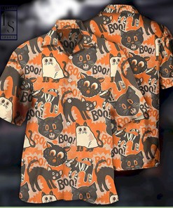 Halloween Spooktacular Scaredy Cat Hawaiian Shirt