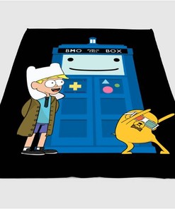 Halte Adventure Time Sherpa Fleece Blanket Gifts for Family, for Couple