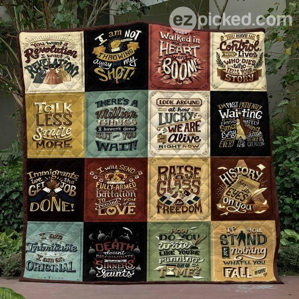 Hamilton Lyrics Songs Blanket VD14 for Home Décor