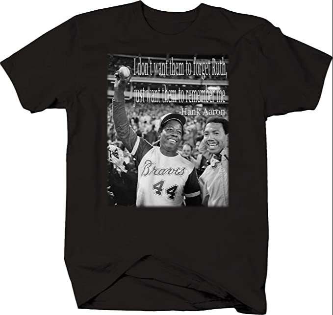 Hank Aaron Baseball Sports Quote Rip T-Shirt