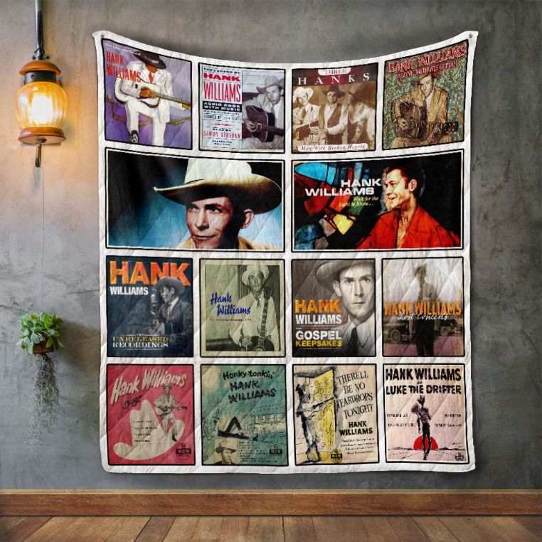 Hank Williams Album Vintage Quilt Blanket Bedding Set