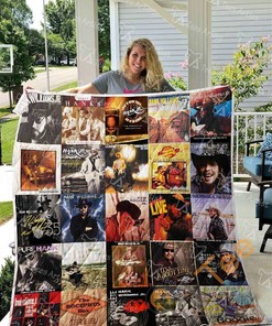 Hank Williams Jr Music Themed Quilt Blanket Bedding Set with 2 Pillowcases