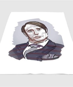 Hannibal Lecter Sherpa Fleece Blanket Gifts for Family, for Couple