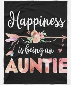 Happiness Is Being An Auntie Blanket for Home Décor