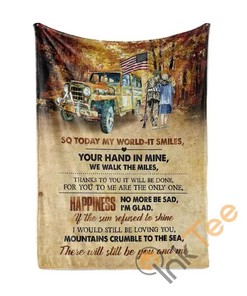 Happiness Of The Veteran Sherpa Fleece Blanket Gifts for Family, for Couple