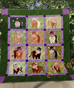 Happy Cow Quilt Blanket Bedding Set
