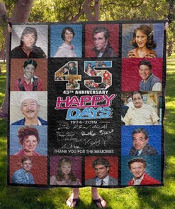Happy Days 45th Anniversary Combined Quilt Blanket Bedding Set