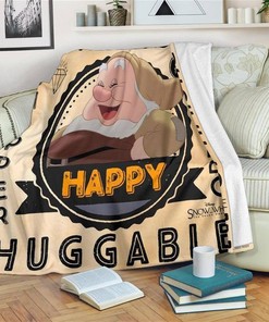 Happy Dwarfs Snow White And 7 Dwarfs Sherpa Fleece Blanket Gifts for Family, for Couple