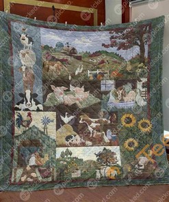 Happy Farm Life Quilt Blanket Bedding Set