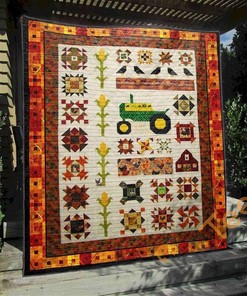 Happy Farm Quilt Blanket Bedding Set