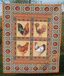 Happy Farm Quilt Blanket Bedding Set With Pillowcase Option