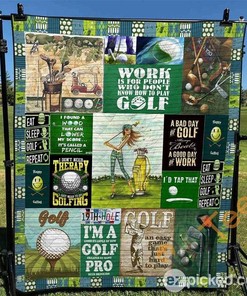 Happy Golfing Quilt Blanket Bedding Set