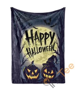 Happy Halloween Sherpa Fleece Blanket Gift